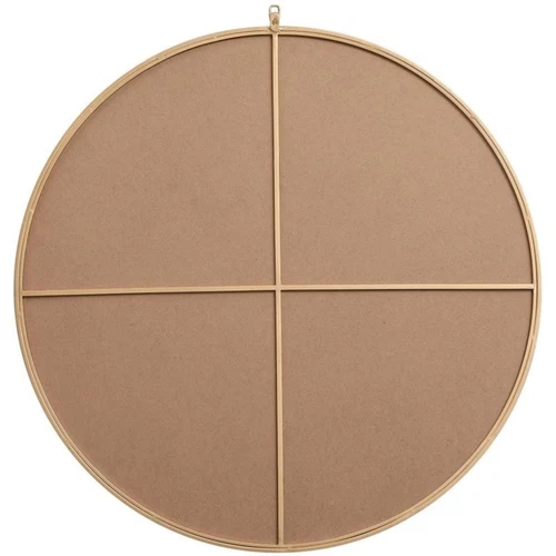 Elegant Decor Eternity 39" Round Mid Century Metal Frame Hooked Mirror in Brass - Picture 4 of 7