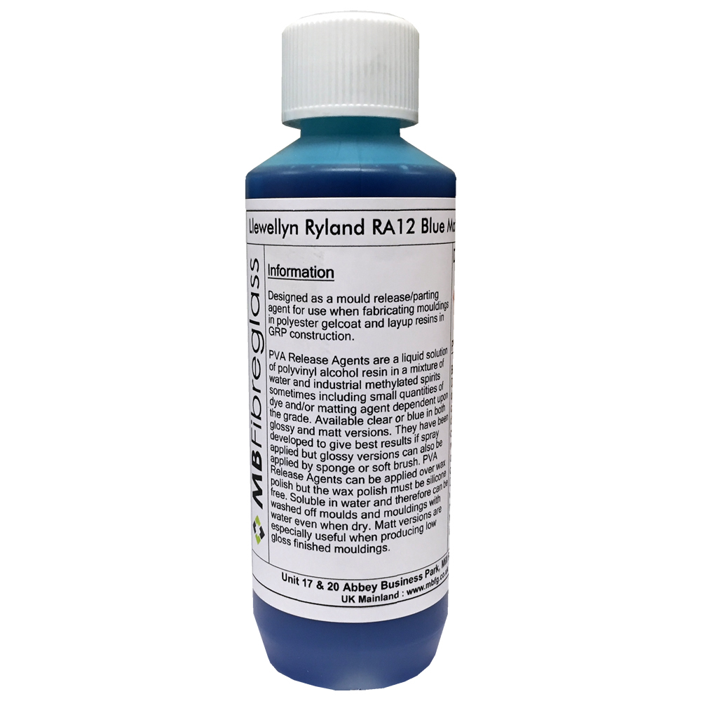 Polycraft RA12 (Llewellyn Ryland) PVA Blue Matt Release Agent - 250ml