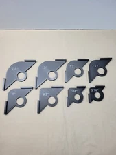 Router corner radius jig template set of 8 for woodworking