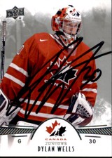 Dylan Wells Signed Auto 2016 Upper Deck Canada Juniors card Edmonton Oilers