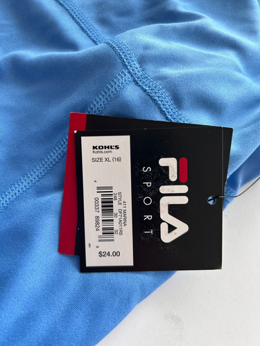 Fila Sport top girls size XL 16 NEW athletic tru dry stretch sleeveless blue - Picture 3 of 6