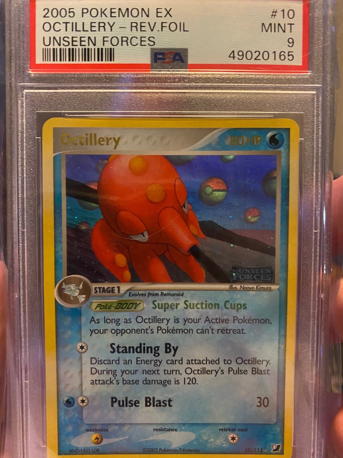 Octillery 10/115 Unseen Forces Reverse Holo PSA 9