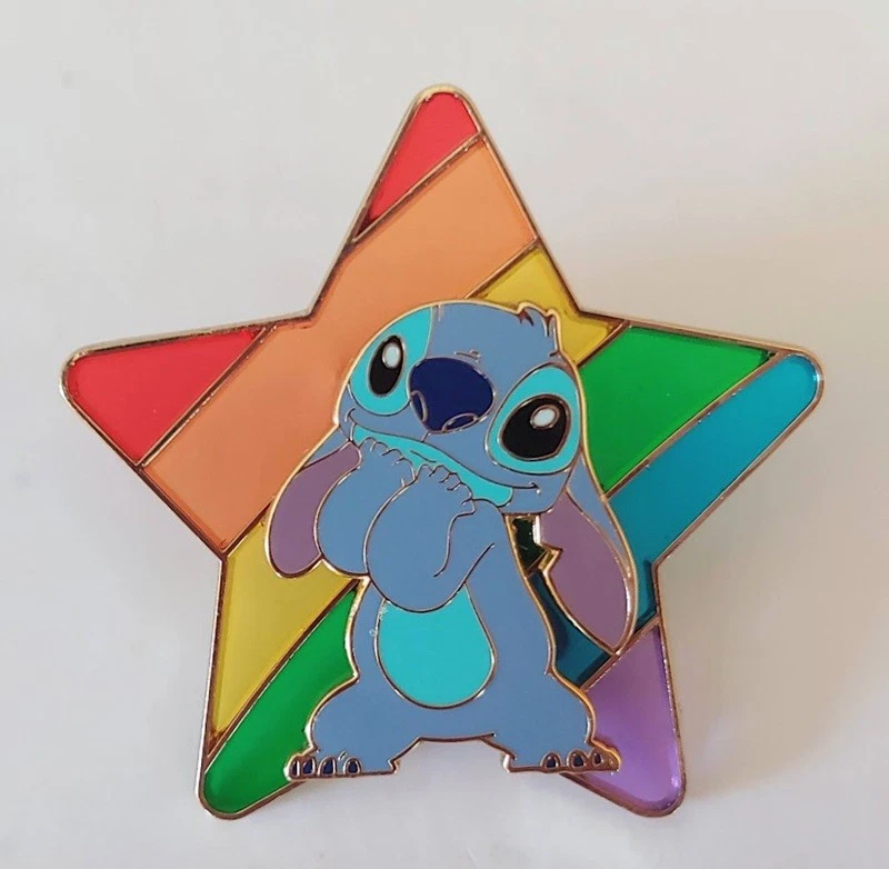 Disney Pin DSSH Stained Glass Rainbow Star Stitch LE 400