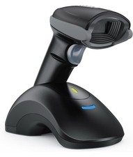 Bluetooth Barcode Scanner with USB Charging Cradle Data Receiver, 1D 2D QR Wi...