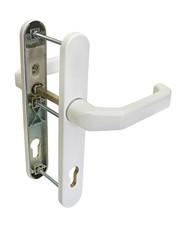 Schmalrahmen T&uuml;rdr&uuml;cker SRG 1602 Weiss PZ 92 mm T&uuml;rklinke T&uuml;rgriffe