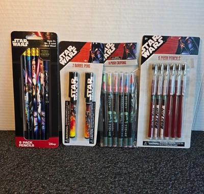 Star Wars Pens Pencils & Crayons Lot Children's