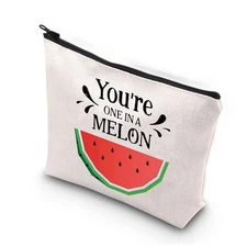 Watermelon Party Supplies You Are One In A Melon Cosmetic Bag Fruit Lover Gift