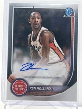 2025-26 Bowman Chrome Basketball Ron Holland Chrome Autograph! #BCA-RH Pistons
