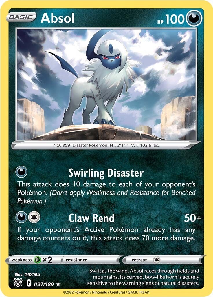 Absol Holofoil - SWSH10: Astral Radiance- 097/189 NM
