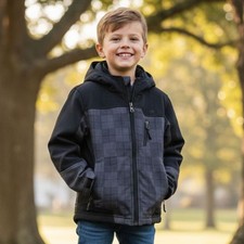 Snozu Performance Kids Boys Full Zip Hoodie Fleece Windbreaker Jacket Size 5/6