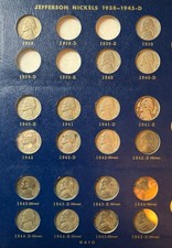 1938-1964 PDS  Jefferson Nickels | 63 Coins w/ 10 Silver| 8 Missing Nickels