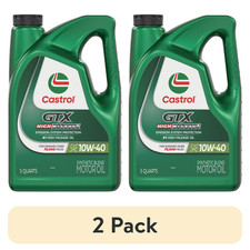 (2 pack) Castrol GTX High Mileage 10W-40 Synthetic Blend Motor Oil, 5 Quarts 38.36 per gallon