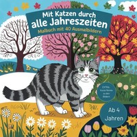 Katzen Malbuch Kinder Ab 4 Jahre - 40 Ausmalbilder, Tier-Malbuch, Zeichnen