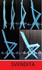 8 SDRAIO SEDIE AMALFI ESTERNO MARE PIEGHEVOLI GIARDINO LEGNO REAL TEAK DESIGN