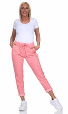 Schlupfhose Damen Stretch Jeans Gr. 36-48 leichte Chino Sommerhose mit Gummizug