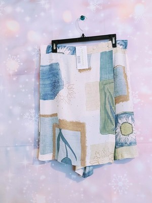 MIZANNE GOLF WEAR SKORT SUNFLOWER AND TULIP WATERCOLOR PATTERN WOMEN'S SIZE  14