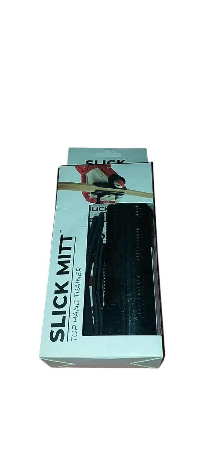 Slick Mitt - Top Hand Hockey Training for Smoother Black Handle/Black Straps
