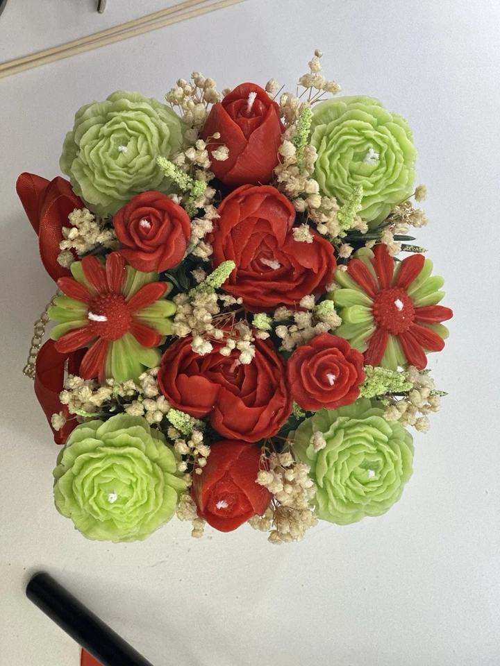 Handgemachtes Kerzen-Bouquet aus Sojawachs - Bild 3 von 3