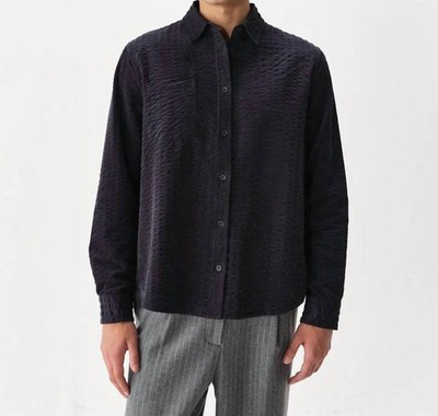 Wax London Men's Shelly Seersucker Cord Shirt Size M