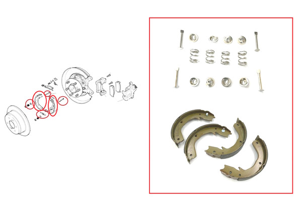 JPL Handbremsbacken Satz FüR Mitsubishi Shogun Pajero MK4 V88 3.2DID (Swb) 06+-image