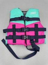 DBX Child Life Vest Verve Type III Coast Guard Approved 30 50 lbs Pink Teal