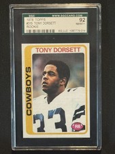 1978 TOPPS #315 TONY DORSETT ROOKIE CARD HOF RC COWBOYS GRADED SGC 92  NM-MT+