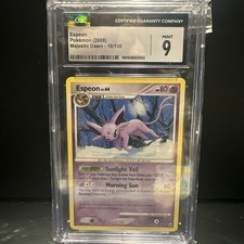 CGC 9 MINT Espeon 2008 Majestic Dawn 18/100 Reverse Holo Pokemon Card on eBay