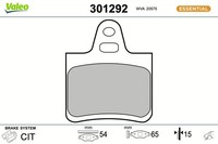 Valeo Bremsbelagsatz Scheibenbremse Essential 301292 FüR CX CitroËN MA Xantia XM