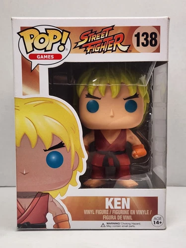 Funko Pop! Games 138 Street Fighter Ken Vinyl Figure ~ IN DAMAGED BOX 