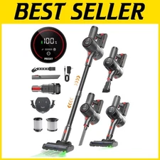 Self-Standing Cordless Vacuum, 45mins Runtime, LED Display
