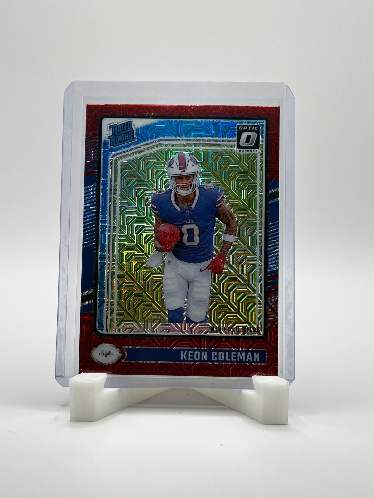 2024 Panini Donruss Optic - Rated Rookie Keon Coleman #263 Red Mojo Prizm (RC)
