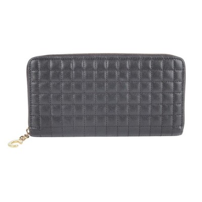 CELINE Portemonnaie C-Charm Stepped Zippy Long Wallet Leder Geldbeutel OP: 750  