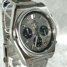 NEW CASIO EDIFICE EFB-730 Chronograph Sapphire Silver Gray Watch 20cm