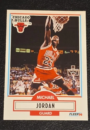 1990-91 Fleer - Michael Jordan #26 Black Line Above Biographical Information EX