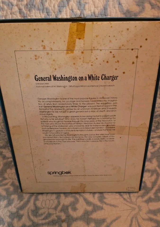 Springbok General George Washington On A White Charger Jigsaw Puzzle 1975 Rare - Image 2 of 3