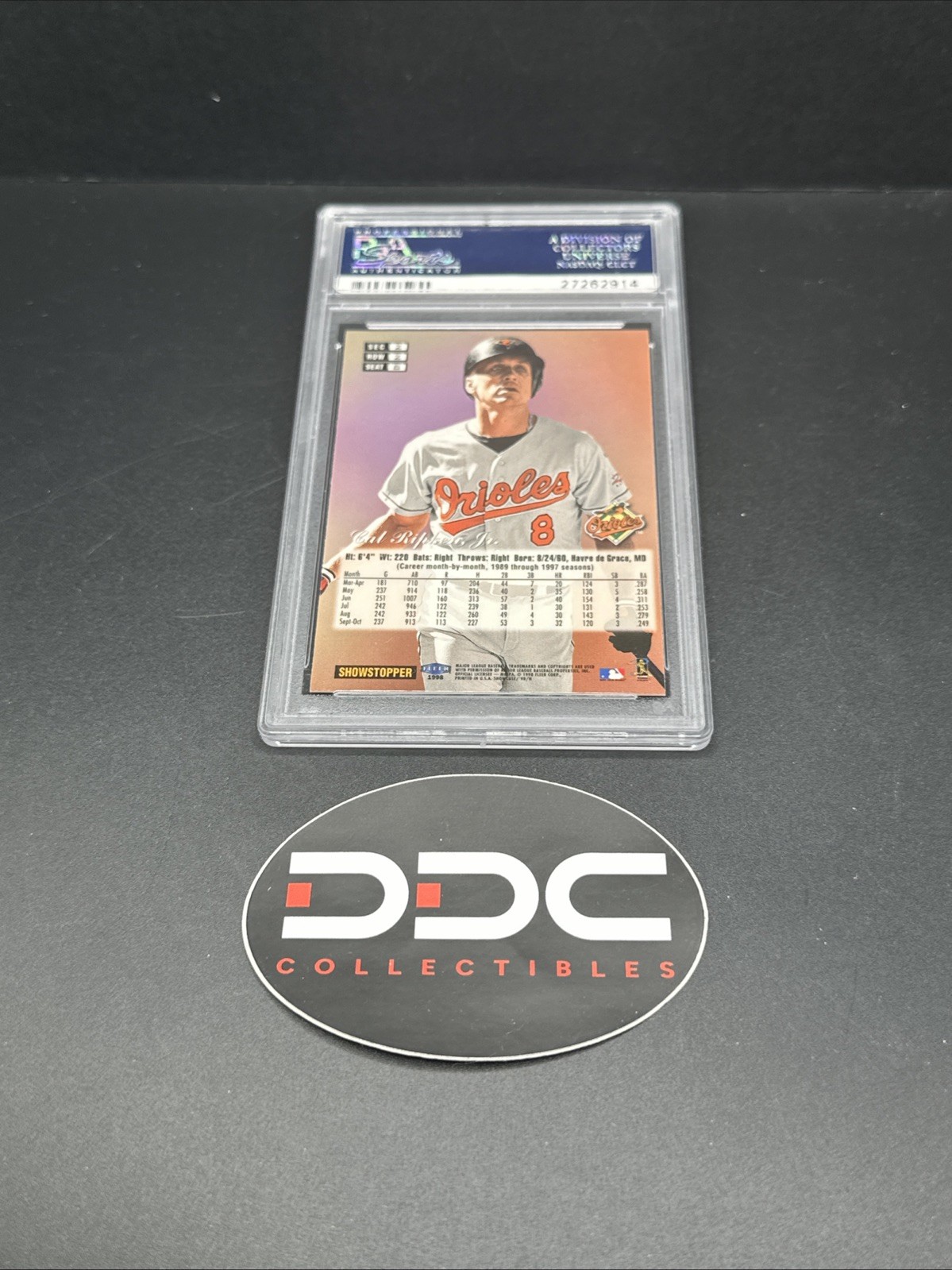 1998 Fleer Flair Showcase Cal Ripken Jr. Row 2 #8 PSA 10 Gem Mint Orioles view 2