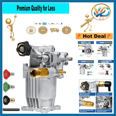 #ad #ad Horizontal Pressure Washer Pump 3 4quot; Shaft 3300 PSI for Honda Simpson Karcher $85.40