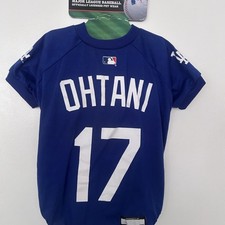 Pets First MLB Los Angeles Dodgers Dog Tee Shirt Blue Shohei Ohtani #17 SIZE L 