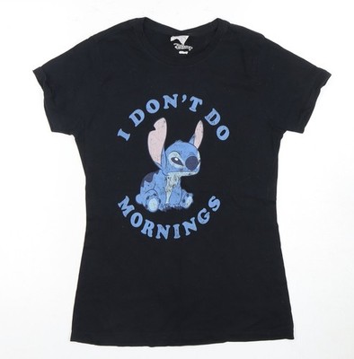 Schwarzes Damen-T-Shirt UK Größe XS Port & Company