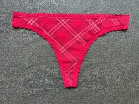 5 Pack Victoria&rsquo;s Secret sz M Cotton Lace-Trim Thong Panties Bundle Lot Set