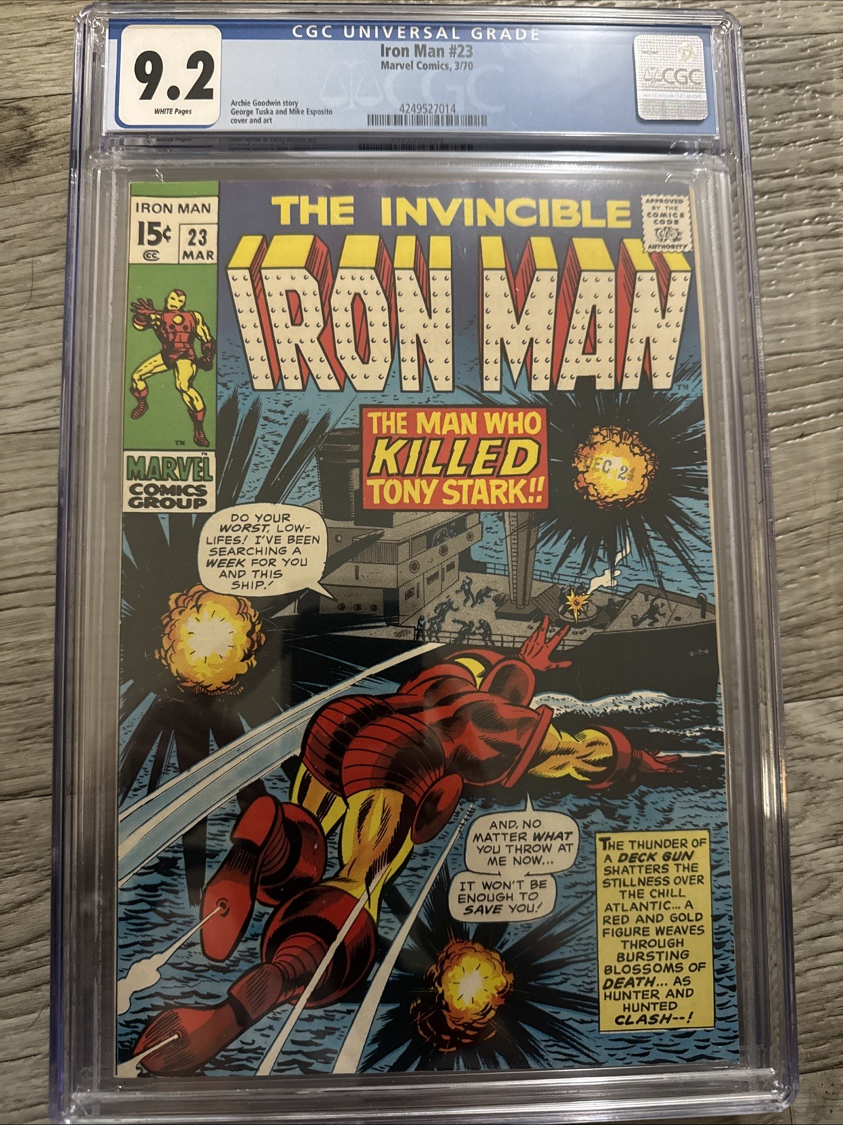 Iron Man #23 (Marvel Comics March 1970) White Pages 9.2 Graded