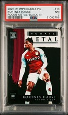 2020-21 Kortney Hause Panini Impeccable Rookie Metal Black Card 1/1 #18 PSA 7
