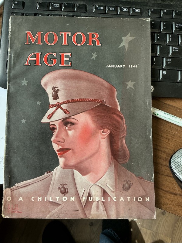 Motor Age Magazine Jan. 1944 Full Of WWII Advertisement 