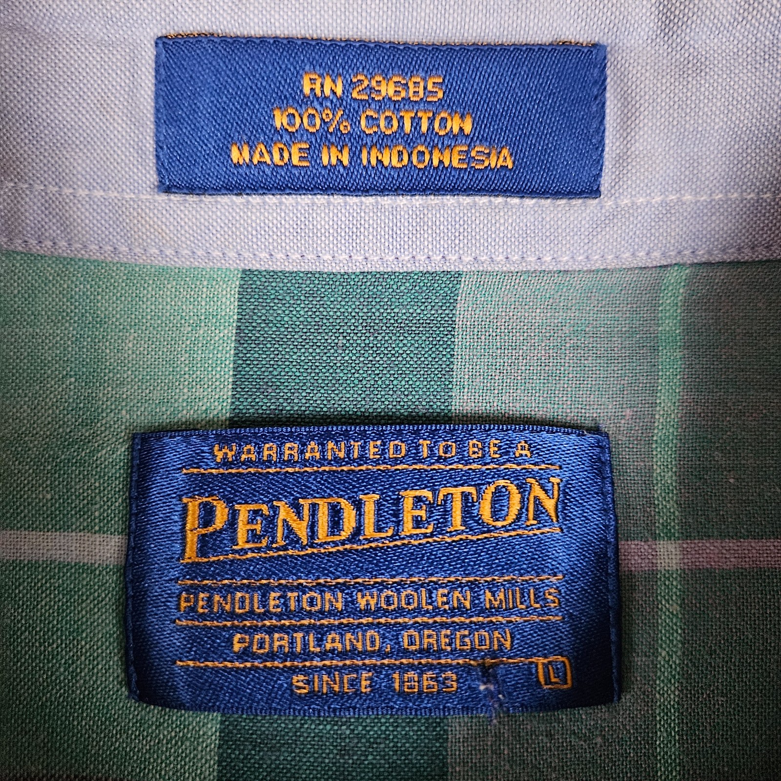 Lot (2) Pendleton Button Shirt Spring Plaid Short… - image 20