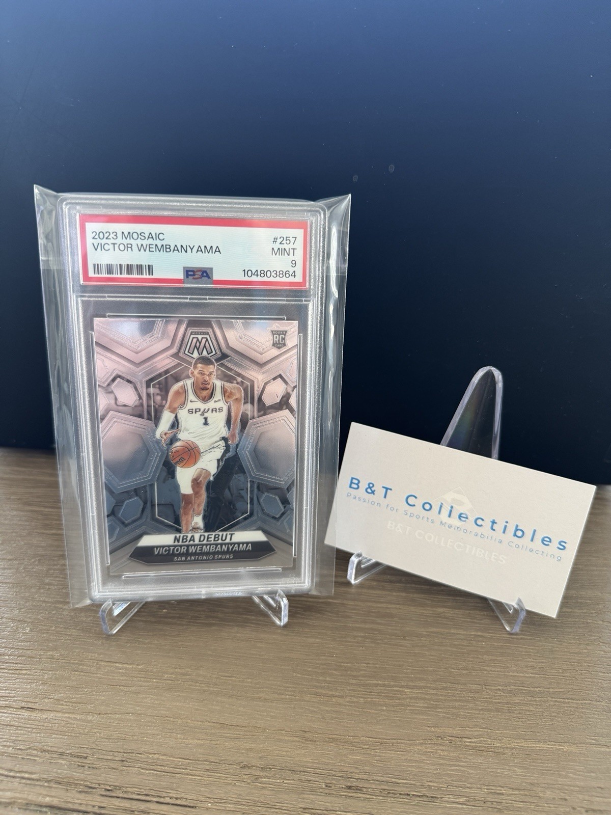 2023 Panini Mosaic Victor Wembanyama #257 Rookie RC PSA 9 Mint Spurs🔥🔥