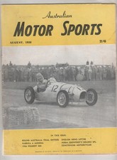Australian Motor Sports 1956 Aug Pannonia Delage Holden Special Peugeot 403 Dixi