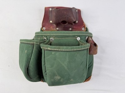 Occidental Leather  Green Industrial Nylon Pouch Tool Bag Holder Used