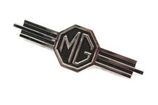 Mg Mgb Mga Radio Plate Boot Bonnet Logo Emblem Original Fray Bs1004 Chrome