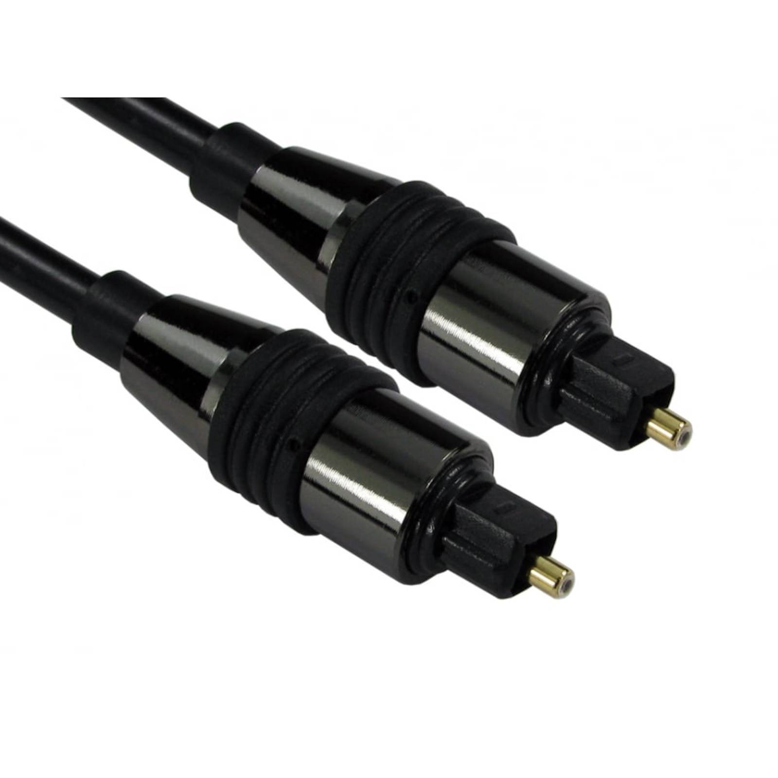 Toslink Digital Optical Fibre Optic Audio Cable, Black - 2.5 Metres