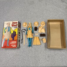 Vintage 1966 Marx Jane West Movable Cowgirl 11-inch Figure w/ Accessories  Box